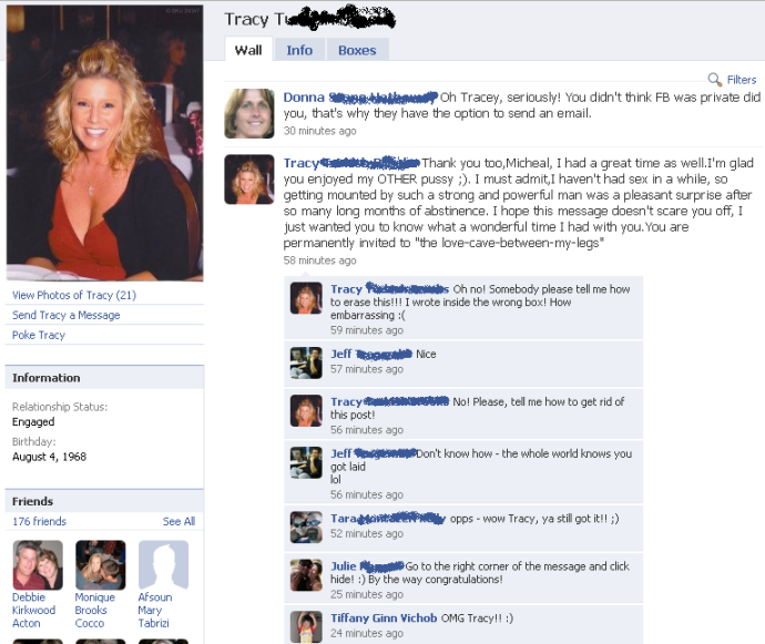 Shangri Duh Tracey S Facebook Blooper After Last Night